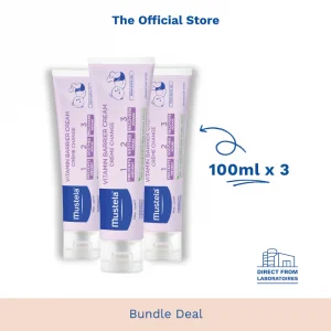 [Mustela Bundle Deal] Vitamin Barrier Cream 100ml*9 (exp 02/2027) - Knapdirect