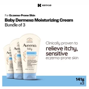 [Bundle of 3] Aveeno Baby Dermexa Moisturizing Cream 141g for Eczema-Prone Skin - Image 2